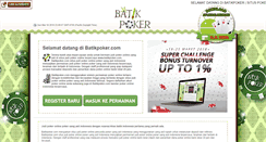 Desktop Screenshot of batikpoker.com