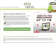 Tablet Screenshot of batikpoker.com